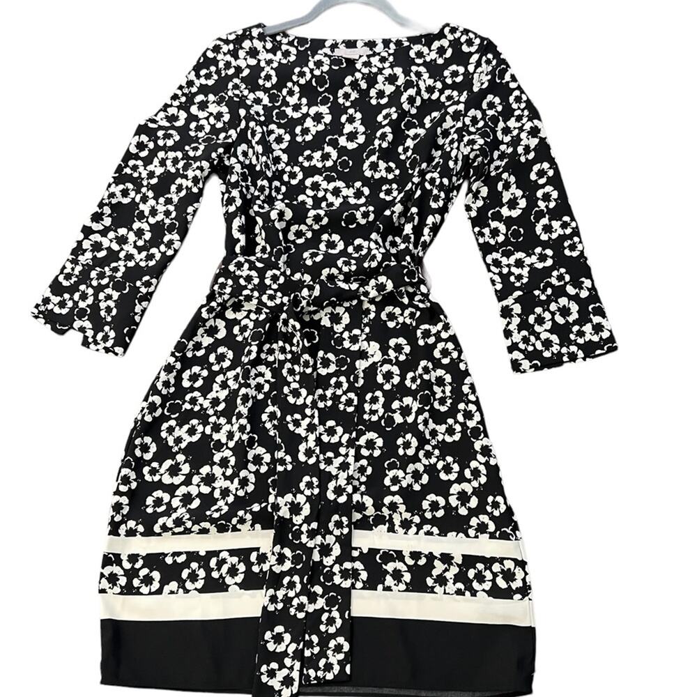 H&M Floral Black White Shift Dress 4